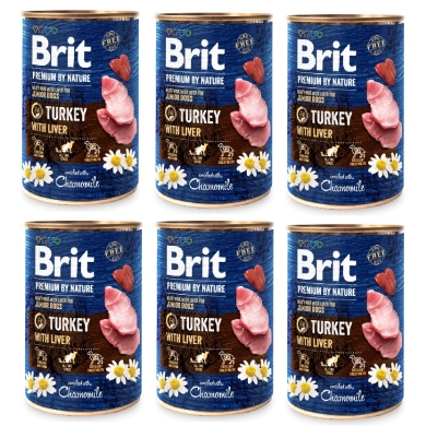 Brit Premium by Nature 6 x puszka 400g indyk dla szczeniąt